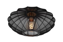 Corina Ø40 Svart plafond Fra Lucide - Corina er en elegant taklampe som sprer en myk, varm glød.