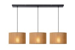 Magius 113cm Natur Taklampe Fra Lucide - D&aring; du kan koble Magius til en dimmer for å justere lysstyrken etter behov.
