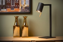 Lesley 50cm Svart skrivebordslampe Fra Lucide - Lesleys elegante design gir et trendy og sofistikert inntrykk.