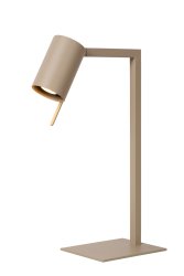 Lesley 50cm Taupe skrivebordslampe Fra Lucide - Lesleys elegante design gir et trendy og sofistikert inntrykk.