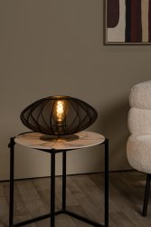 Corina 22cm Svart bordlampe Fra Lucide - Med en diameter på At 40 centimeter er denne lampen en vinner, uansett om den brukes til å lyse opp et koselig hjørne i stua, fremheve skjenken din eller fungere som nattbordsfølge på soverommet.