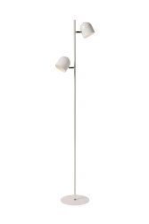 Skanska Hvit gulvlampe Fra Lucide - Denne subtile gulvlampen er utrolig dekorativ takket være sin rene form.
