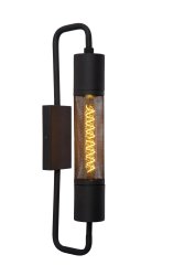 Calixt 50cm Svart vegglampe Fra Lucide - Ved å koble den til en veggdimmer får du den perfekte stemningsbelysningen når som helst.