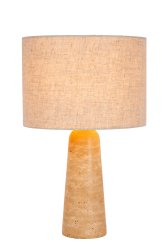Nimue 48cm Taupe bordlampe Fra Lucide - Uansett om det pryder tv&aring; nattbord, står stolt på; en hall-konsoll eller komfortabelt ved siden av sofaen din, Nimue passer perfekt inn i ethvert miljø.