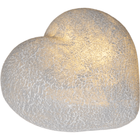 Memoria Grå Fra Star Trading - Fint hjerte laget av polystone som ser ut som stein.