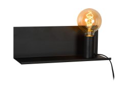 Sebo 35cm Svart vegglampe Fra Lucide - Med et stilig design og vakkert bearbeidede linjer tilbyr lampen enkel bruk med en av/p&aring;-knapp p&aring; lampen.