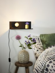 Sebo 35cm Svart vegglampe Fra Lucide - Med et stilig design og vakkert bearbeidede linjer tilbyr lampen enkel bruk med en av/p&aring;-knapp p&aring; lampen.