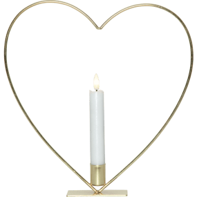 Flamme Heart Messing Fra Star Trading - Unng&aring; &aring; plassere det i direkte sollys, da vokslyset kan smelte av varmen.