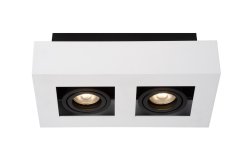 Xirax 2 Hvit spotlight Fra Lucide - Juster fargetemperaturen fra varm gul til varm hvit ved &aring; koble lampen til en ekstern dimmer.