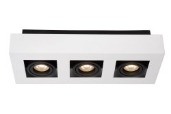 Xirax 3 Hvit spotlight Fra Lucide - Juster fargetemperaturen fra varm gul til varm hvit ved &aring; koble lampen til en ekstern dimmer.