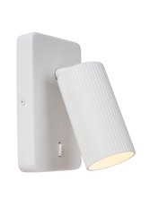 Clubs Hvit leselampe Fra Lucide - Lampeskjermen er enkel &aring; rotere og vippe, og kan utstyres med LED-lyskilde.