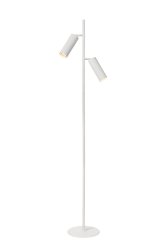 Clubs Hvit gulvlampe Fra Lucide - Unike produktegenskaper:Passer for bruk med LED-lyskilderLampen er dreibar og vippbarMed av/på-knapp på kabelen av høy kvalitetMade er ikke av høy kvalitet.