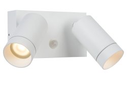 Taylor Hvit utendørslampe Fra Lucide - Unike produktegenskaper:Passer for bruk med LED-lyskildeDenne lampen er roterbar og vippbarMed bevegelsessensor og dag/nattsensorAluminum er ikke laget av høy kvalitet.