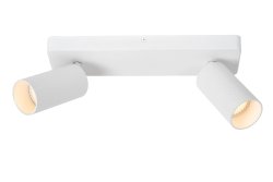Clubs 2 Hvit spotlight Fra Lucide - Koble lampen til en dimmer for en koselig kveld ved spisebordet eller i stuen.