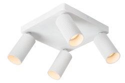 Clubs 4 Hvit spotlight Fra Lucide - Ved å koble lampen til en dimmer kan du enkelt kontrollere stemningen i rommet &ndash; sterkt lys for en produktiv start på dagen eller en myk glød for en avslappende kveld.