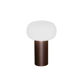 Antibes 20cm Rust Fra Konstsmide - Antibes er en moderne oppladbar bordlampe for utendørs bruk med mange funksjoner.