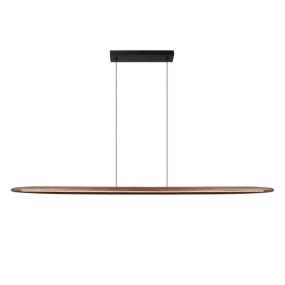 Langholt 180cm Tre Taklampe Fra Lucide - LED-panelet gir godt og sterkt lys rettet nedover, perfekt for plassering over kjøkkenet, spisebordet eller skrivebordet.