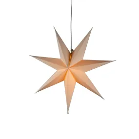 Papirstjerne Ø78 Hvit Fra Konstsmide - Vakre papirstjerner i hvit klassisk farge, 60 cm i diameter &ndash; en stilig juledekorasjon med et rustikk preg.