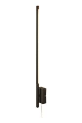 Stecco 65cm Svart vegglampe Fra Aneta Lighting - STECCO vegglampe i sortlakkert metall passer like godt på; de smale veggene som de litt større.