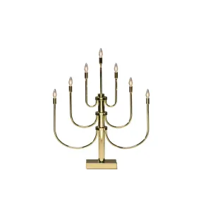 Candelabra 7 Lights Messing Fra Konstsmide - Det elegante, klassiske designet med syv lys og vakkert buede armer gir et luksuri&oslash;st preg til hjemmet ditt.