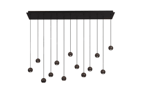 Montana 130cm Brun Taklampe Fra Lucide - Høyden er justerbar med sin 250 cm lange ledningslengde, og de runde spotlightene med en diameter på 7 cm gir et godt og sterkt lys rettet nedover.