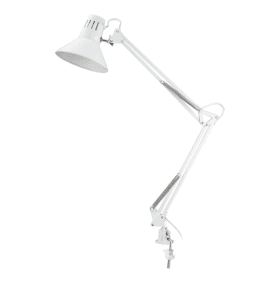 Venla Hvit klemmelampe Fra Airam - Klassisk og tidl&oslash;s skrivebordslampe og innvendig armatur.