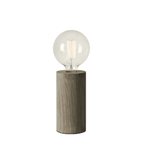 Legna 20cm Grå bordlampe Fra Markslöjd - Legna er en enkel og stilig bordlampe med en lampefot i gr&aring;beiset treverk.