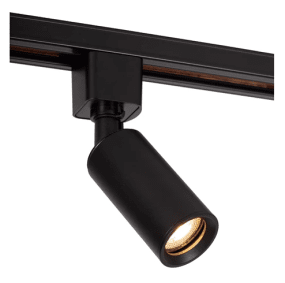 Spotlight Ritmo GU10 Svart Fra Lucide - Det elegante, svarte designet er en del av Lucides 1-fase TRACK-system og tilbyr full justerbarhet takket v&aelig;re det 360&deg; roterbare og vippbare lampehodet.