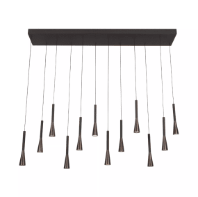 Joakim 135cm Brun Taklampe Fra Lucide - Fargetemperaturen kan stilles inn under installasjonen mellom 2700K varmt hvitt lys eller 4000K hvitt lys for å dekke alle behov.