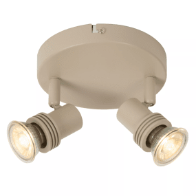Kianti 2 Taupe spotlight Fra Lucide - Enten den plasseres i stuen, kjøkkenet eller gangen, gir Kianti en sofistikert og luksuriøs følelse.
