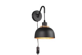 Punch 30cm Svart vegglampe Fra Trio Lighting - 