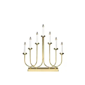 Candelabra 7 Lights Messing Fra Konstsmide - Skap en luksuri&oslash;s og innbydende julestemning med denne stilige adventslysestaken i messingfinish.