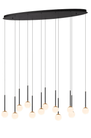 Calina 143cm Svart Taklampe Fra Lucide - Lampen er utstyrt med integrerte dimbare LED-lyskilder som avgir et fint lys – ideelt for å skape en hyggelig og stemningsfull atmosfære i hjemmet.