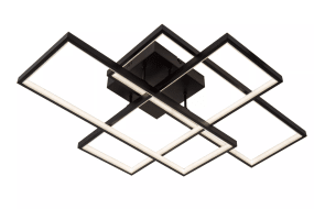 Lokero 65cm Svart plafond Fra Lucide - De opplyste, rektangulære rammene av høykvalitetsmateriale sprer et jevnt og behagelig lys som skaper en varm og innbydende atmosfære.