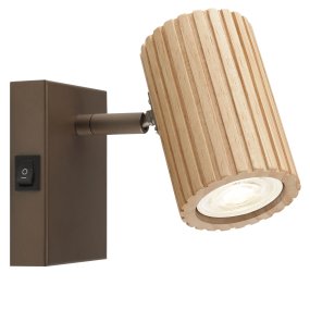 Lakewood 17cm Brun leselampe Fra Brilliant - Lakewood er ideell som nattbords- eller fotskammellampe, hvor den gir b&aring;de funksjonell belysning og en dekorativ detalj.