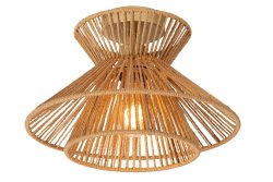 Tasman Ø32 Natur plafond Fra Lucide - Tasman kan enkelt kobles til en ekstern dimmer for å maksimere stemningen og skape en varm atmosfære.