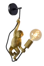 Extravaganza Chimp 48cm Svart vegglampe Fra Lucide - Extravaganza Chimp er det siste medlemmet av Extravaganza-serien og med sin akrobatiske stil skiller den seg ut med en gang.