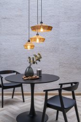 Yunkai Ø60 Natur Taklampe Fra Lucide - Koble pendellampen til en ekstern dimmer for å justere lysstyrken og skape den rette stemningen.