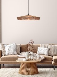 Yunkai Ø70 Natur Taklampe Fra Lucide - Koble pendellampen til en ekstern dimmer for å justere lysstyrken og skape den rette stemningen.