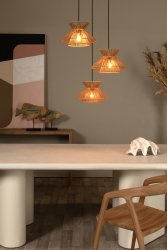 Tasman Ø60 Natur Taklampe Fra Lucide - Unike produktegenskaper:Passer for bruk med LED-lyskilderDenne lampen kan justeres i høydenLett å koble til en dimmer (ekskl.
