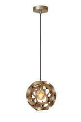 Hannelore Ø30 Matt gull/messing Taklampe Fra Lucide - Fra en moderne lounge til en koselig lounge, denne pendellampen med en diameter på 30 centimeter passer perfekt.