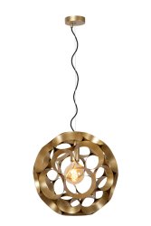 Hannelore Ø40 Matt gull/messing Taklampe Fra Lucide - Fra en moderne lounge til en koselig lounge, denne pendellampen med en diameter på 40 centimeter passer perfekt.