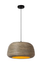 Maduka Ø47 Natur Taklampe Fra Lucide - Unike produktegenskaper:Passer for bruk med LED-lyskildeDenne lampen er h&oslash;ydejusterbarLett &aring; koble til en dimmer (ekskl.