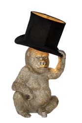 Extravaganza Gust 46cm Svart bordlampe Fra Lucide - Men det er ikke en hvilken som helst lue, for lampens lyskilde er skjult inne i hatten.