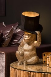 Extravaganza Gust 46cm Svart bordlampe Fra Lucide - Men det er ikke en hvilken som helst lue, for lampens lyskilde er skjult inne i hatten.