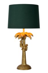 Extravaganza Coconut 58cm Matt gull/messing bordlampe Fra Lucide - Denne plastlampen er en halv meter høy og er kompatibel med en LED-lyskilde.