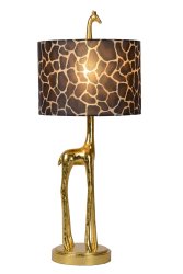 Extravaganza Miss Tall 60cm Matt gull/messing bordlampe Fra Lucide - Møt det nyeste medlemmet av vår Extravaganza-serie: Miss Tall, som tilbyr et originalt perspektiv på både belysning og sjiraffer.