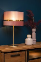 Extravaganza Tusse 50cm Rosa bordlampe Fra Lucide - En dose retro, kombinert med boudoir og et snev av eleganse &ndash; det er bordlampen Extravaganza Tusse.