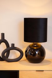 Esterad 47cm Svart bordlampe Fra Lucide - Denne sl&aring;ende lampen er knapt en halv meter h&oslash;y og passer perfekt p&aring;; et sidebord eller sidebord.