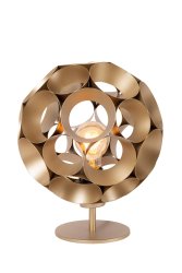 Hannelore 30cm Matt gull/messing bordlampe Fra Lucide - 29 centimeter og en diameter på 25 centimeter er Hannelore akkurat passe størrelse for å fange blikket.
